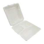 Bagasse 9"x9" 3CP Clamshell - Image 3